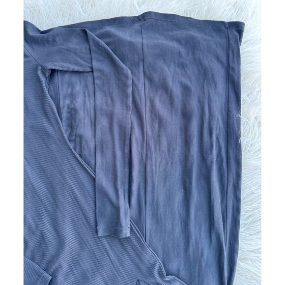 Skims Soft Lounge Long Sleeve Slit Dress Onyx Size XXS - Picture 7 of 11